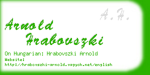 arnold hrabovszki business card